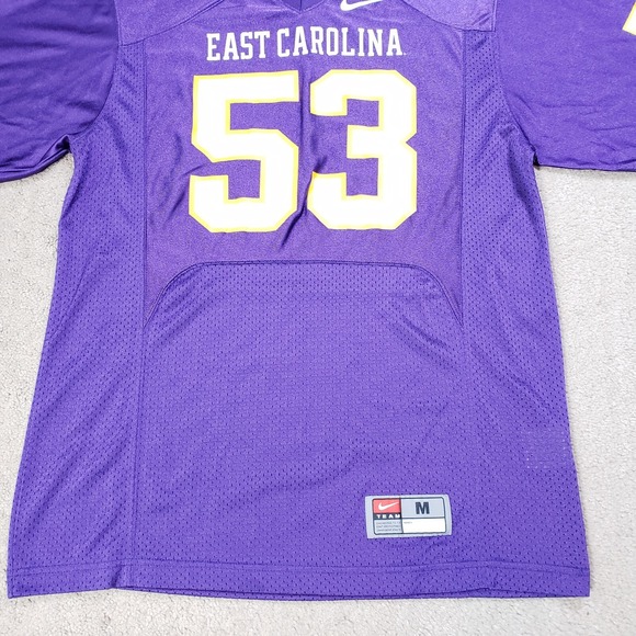 East Carolina Pirates Jersey Men M Nike Team Engineered #53 Purple NCAA Football - Picture 5 of 13